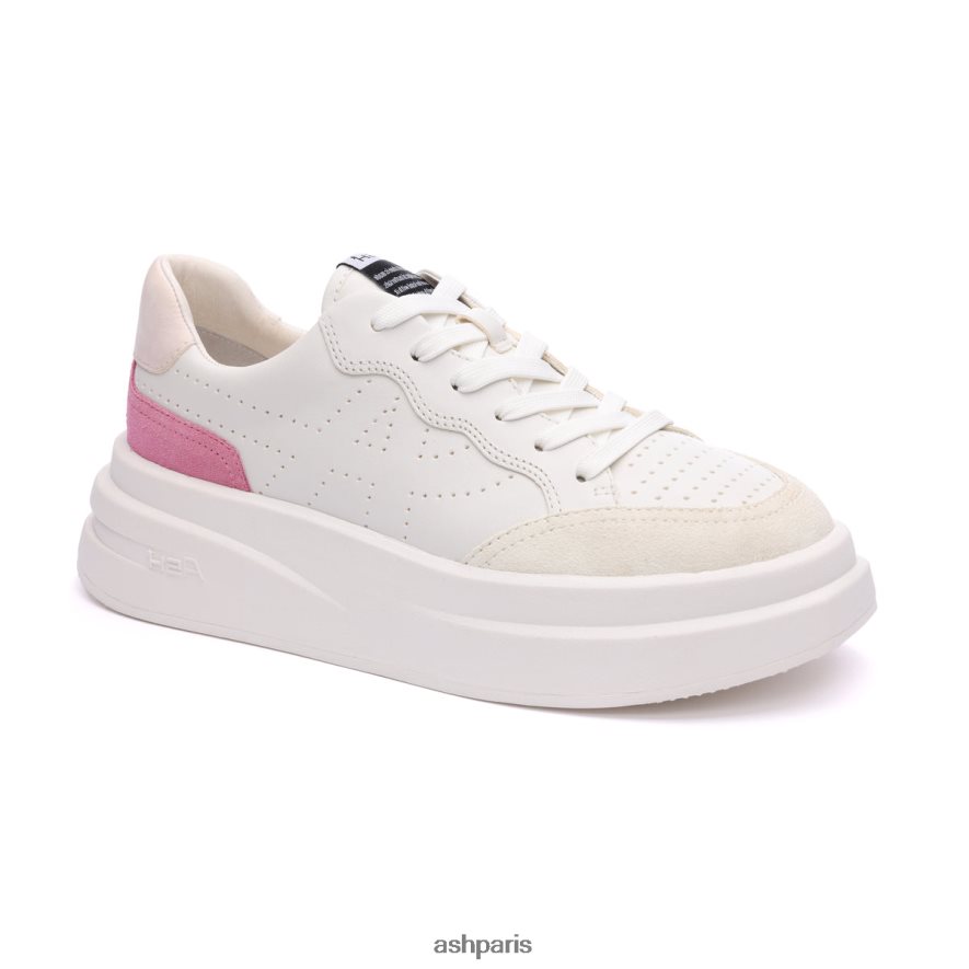 femmes ASH blanc cassé/crose baskets mode impuls 6H8D0012