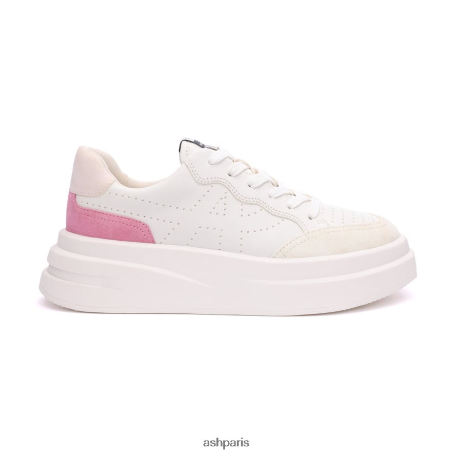 femmes ASH blanc cassé/crose baskets mode impuls 6H8D0012