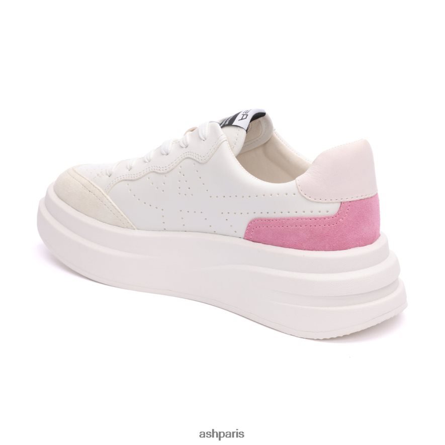 femmes ASH blanc cassé/crose baskets mode impuls 6H8D0012