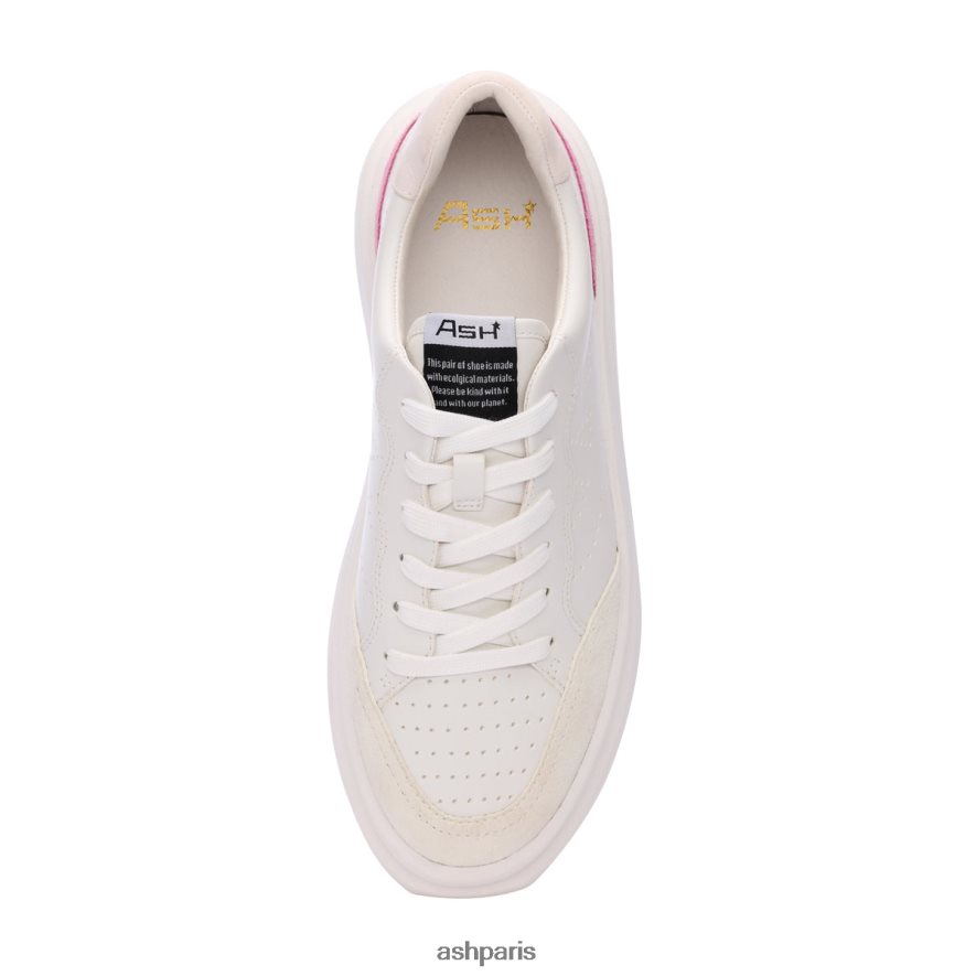 femmes ASH blanc cassé/crose baskets mode impuls 6H8D0012