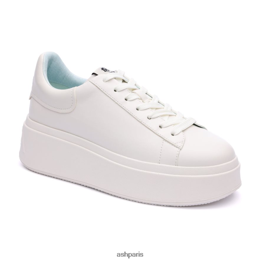 femmes ASH blanc/bleu brume baskets à plateforme moby be kind 6H8D005