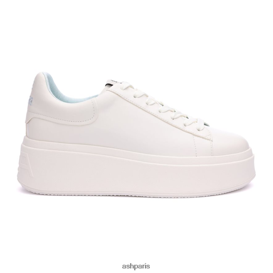 femmes ASH blanc/bleu brume baskets à plateforme moby be kind 6H8D005