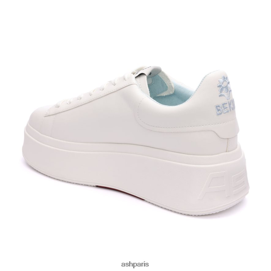 femmes ASH blanc/bleu brume baskets à plateforme moby be kind 6H8D005