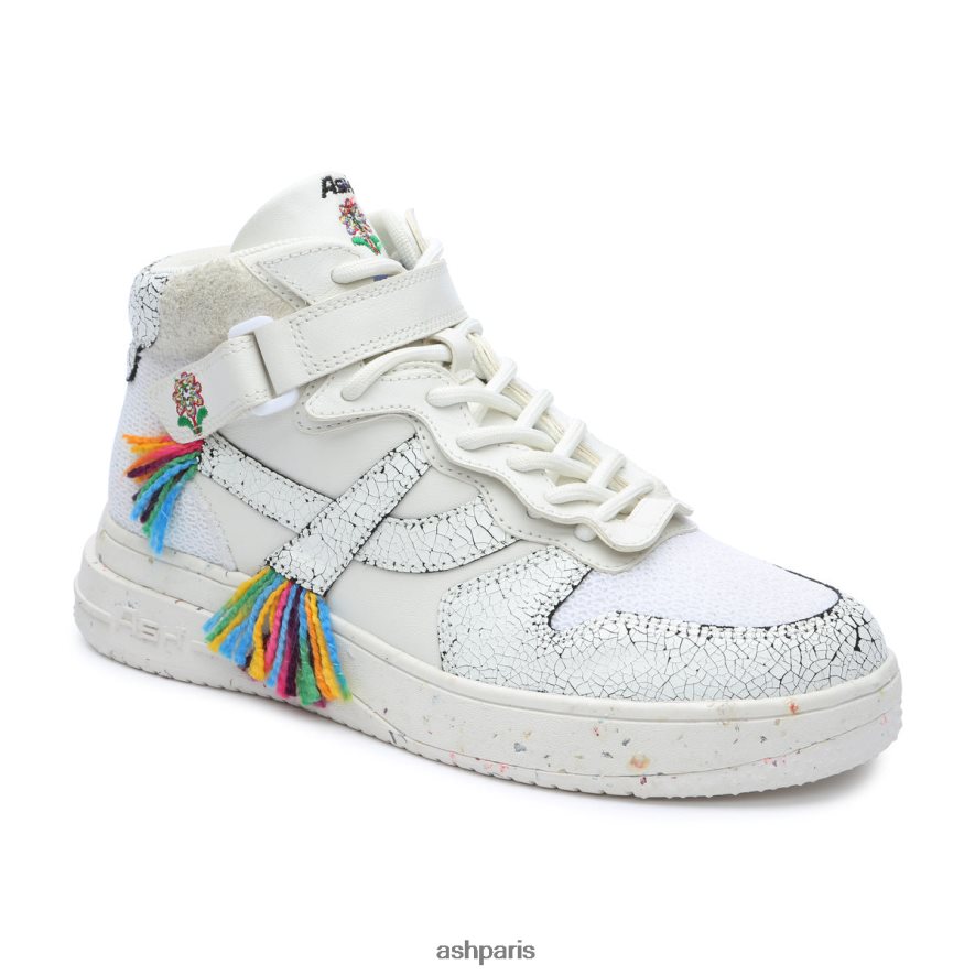 femmes ASH blanc/multicolore baskets montantes arc-en-ciel parker 6H8D0016