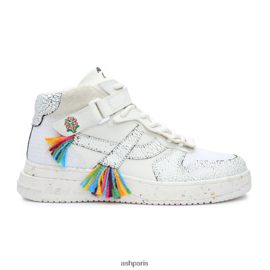 femmes ASH blanc/multicolore baskets montantes arc-en-ciel parker 6H8D0016