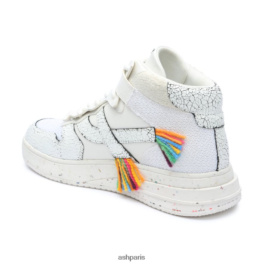 femmes ASH blanc/multicolore baskets montantes arc-en-ciel parker 6H8D0016