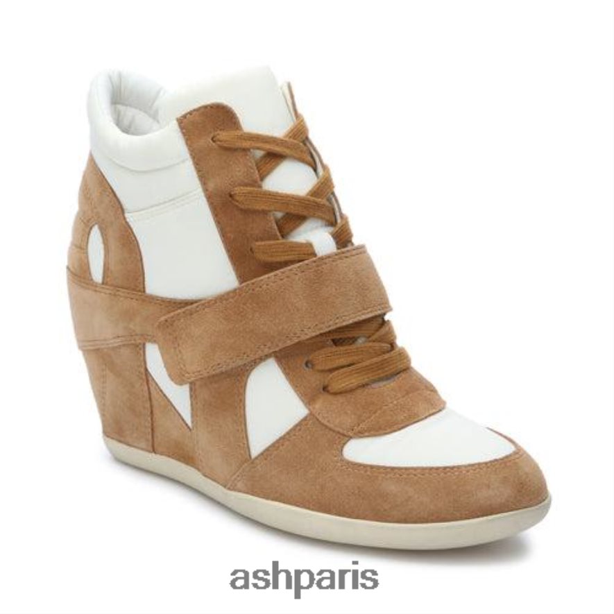 femmes ASH brun doré/blanc cassé baskets compensées bowie bis 6H8D0022