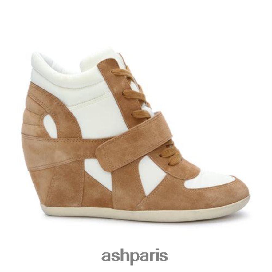 femmes ASH brun doré/blanc cassé baskets compensées bowie bis 6H8D0022