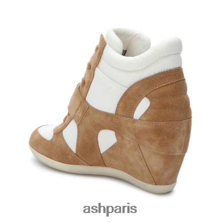 femmes ASH brun doré/blanc cassé baskets compensées bowie bis 6H8D0022