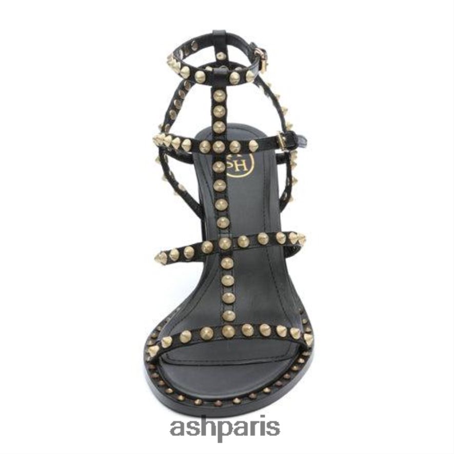 femmes ASH noir sandale kenya cloutée à talon haut 6H8D0044