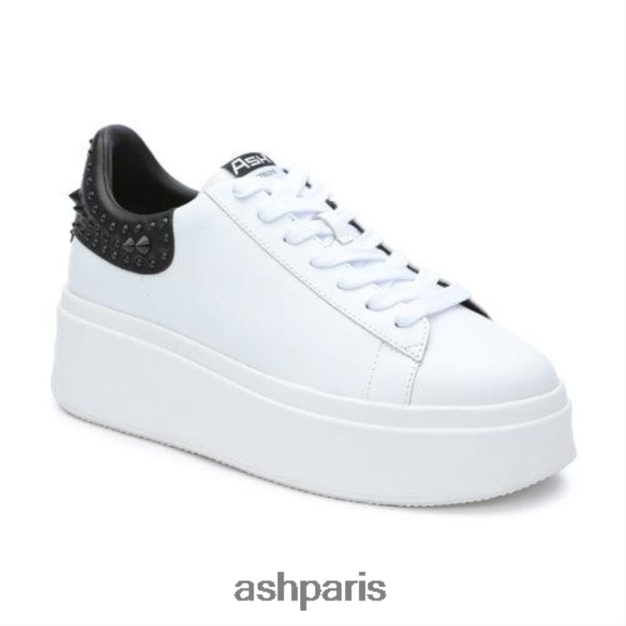 femmes ASH peau blanche baskets cloutées à plateforme moby studs 6H8D003