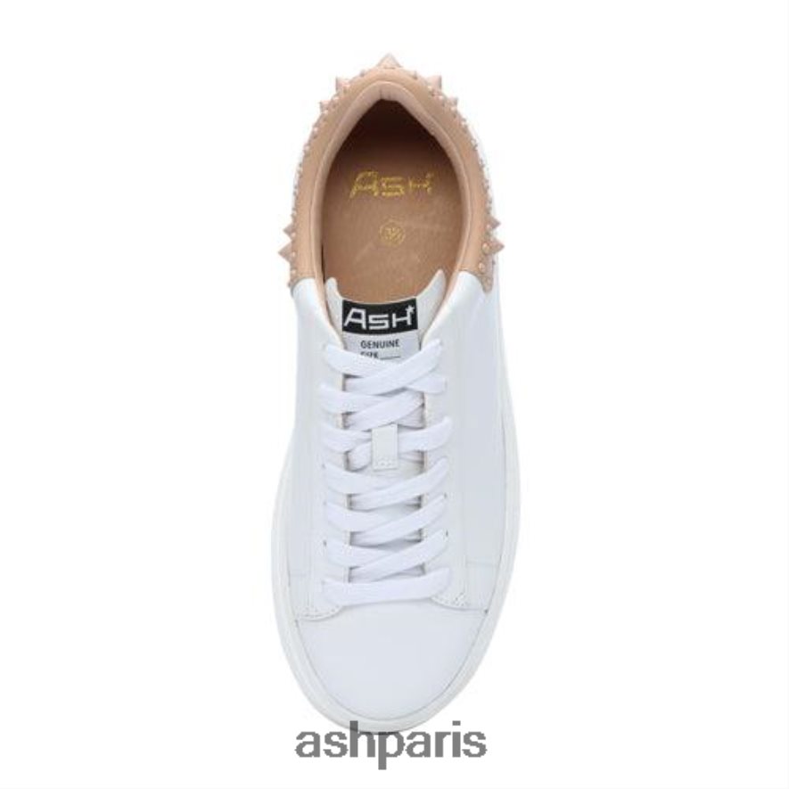 femmes ASH peau blanche baskets cloutées à plateforme moby studs 6H8D003