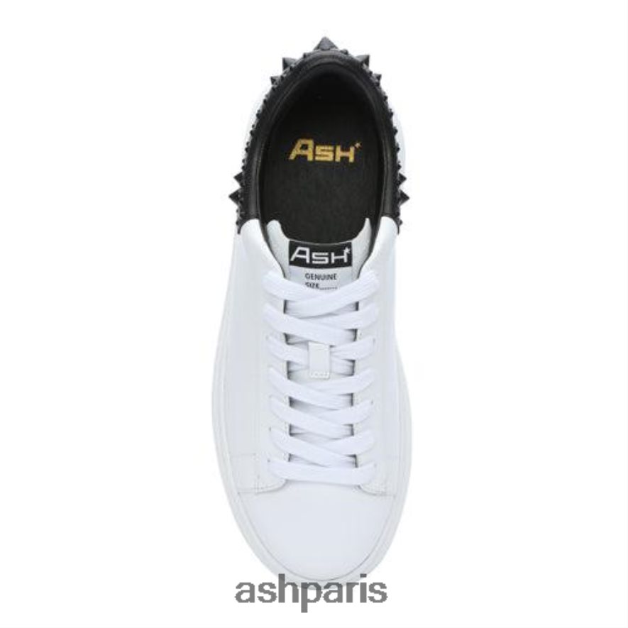 femmes ASH peau blanche baskets cloutées à plateforme moby studs 6H8D003